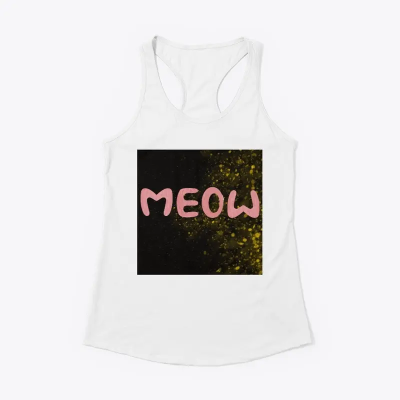 Meow T-Shirt,Kitten Cats Gift, Cat Lower