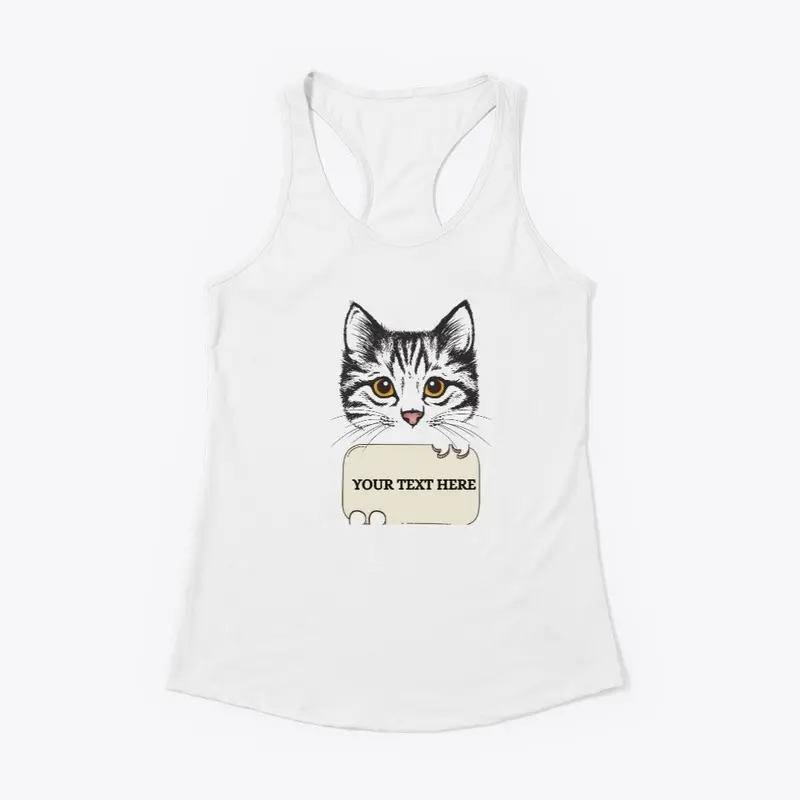  Cat Your Text Design Custom adult Tee