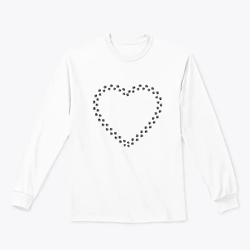 Heart Love Paw T Shirt for Dog Mom Pet