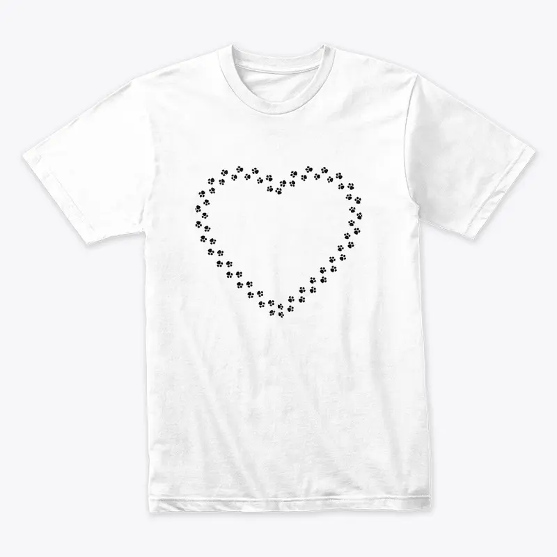 Heart Love Paw T Shirt for Dog Mom Pet