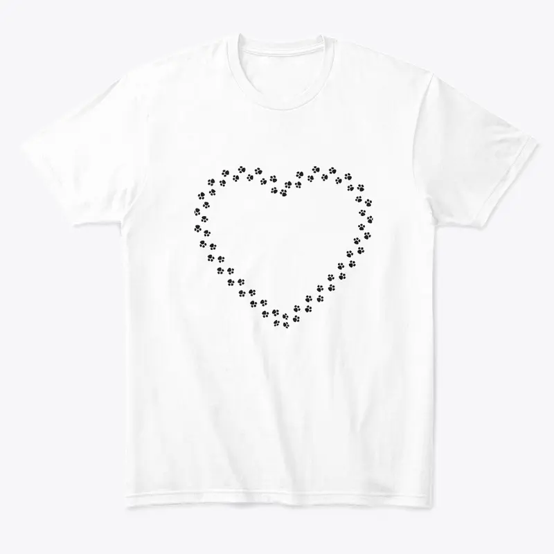 Heart Love Paw T Shirt for Dog Mom Pet