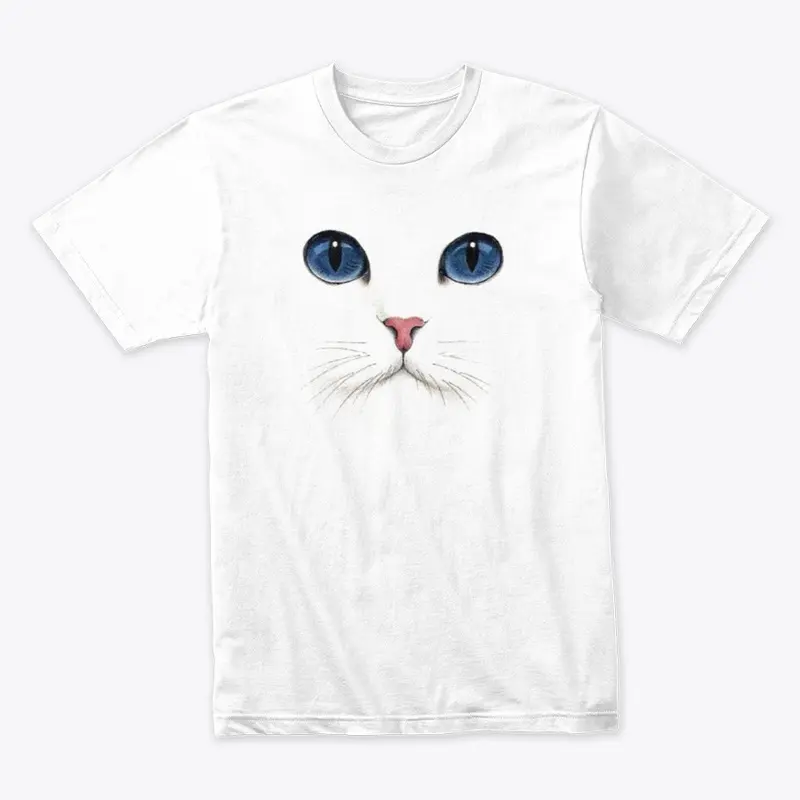 Cat Open Blue Eyes T-Shirt Trendy Design