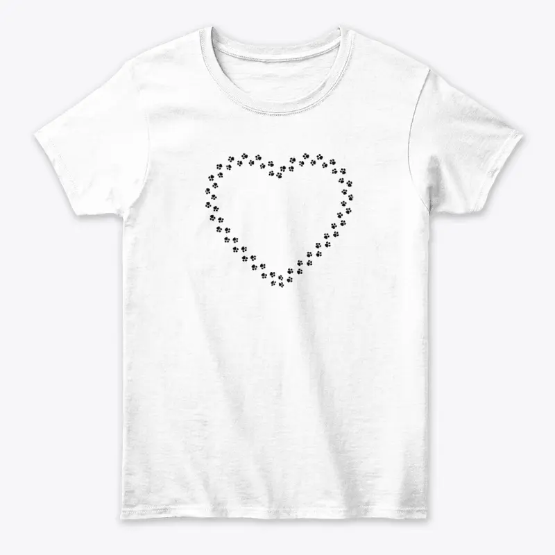 Heart Love Paw T Shirt for Dog Mom Pet