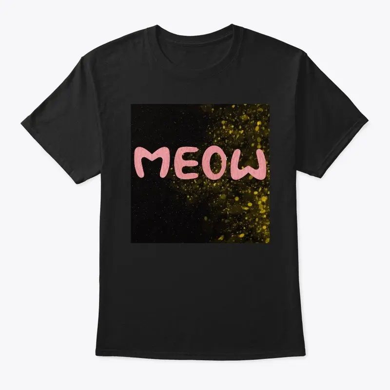 Meow T-Shirt,Kitten Cats Gift, Cat Lower