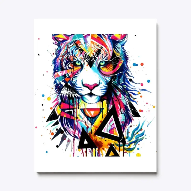 abstract Tiger Shirt, Watercolor Tiger 